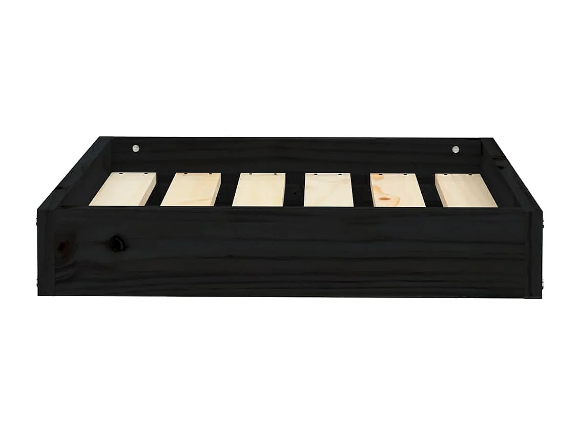 Karlee  Lit pour cen Noir 51,5x44x9 cm Bois de pin solide