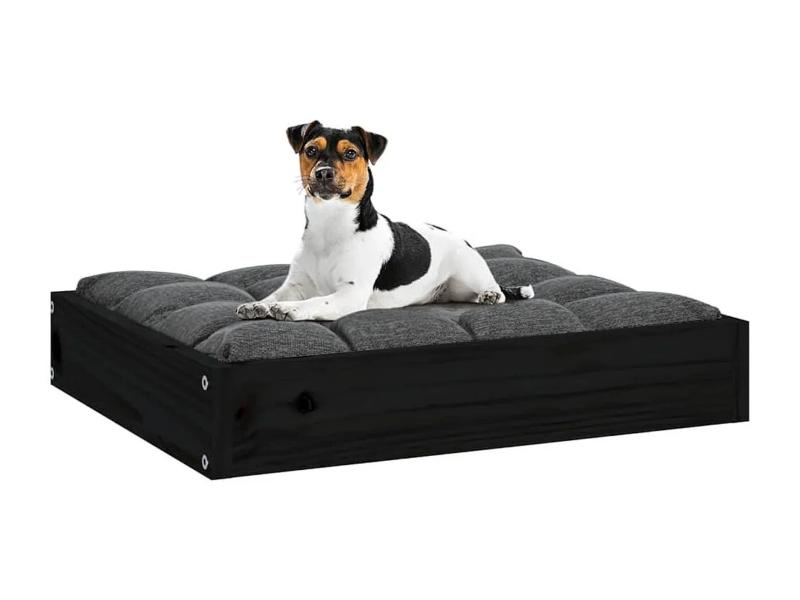 Karlee  Lit pour cen Noir 51,5x44x9 cm Bois de pin solide