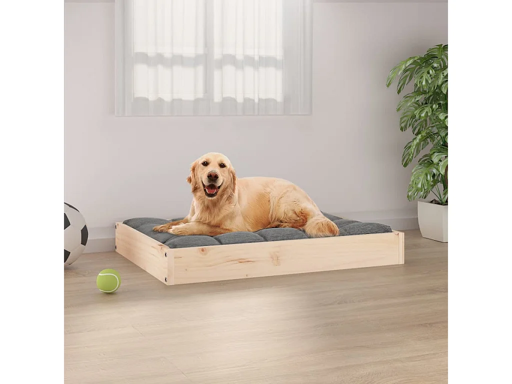 Karlee  Cama para perros madera maciza de pino 71,5x49x9 cm