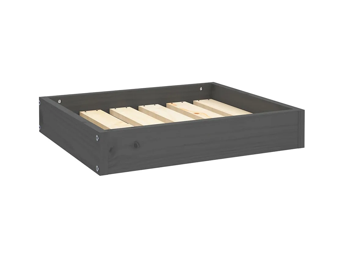 Karlee  Lit pour cen Gris 51,5x44x9 cm Bois de pin solide