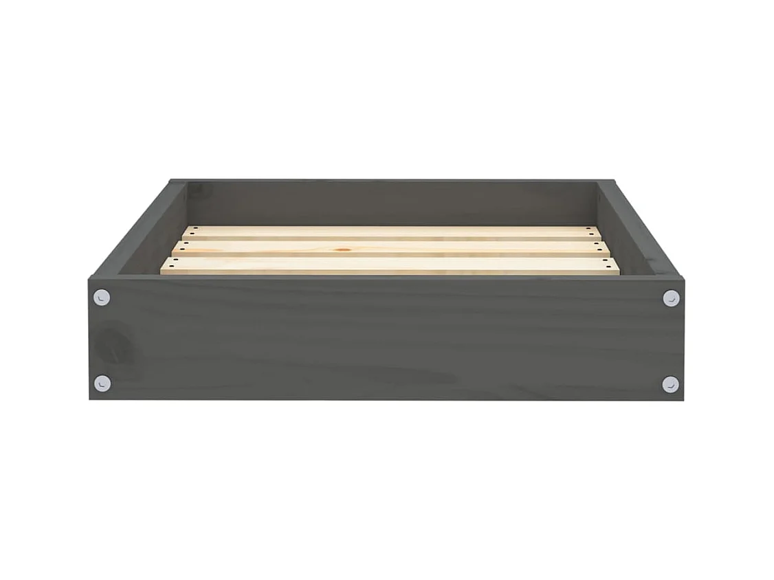 Karlee  Lit pour cen Gris 51,5x44x9 cm Bois de pin solide
