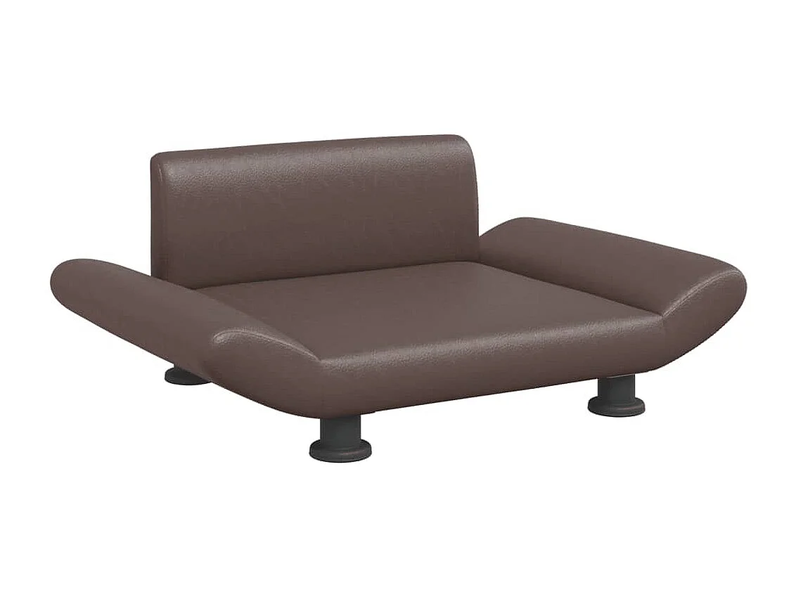 Sdr. Hygum  Cama para perros de cuero sintético marrón 70x45x28 cm