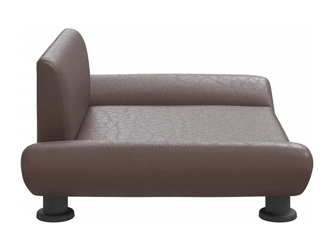 Sdr. Hygum  Cama para perros de cuero sintético marrón 70x45x28 cm