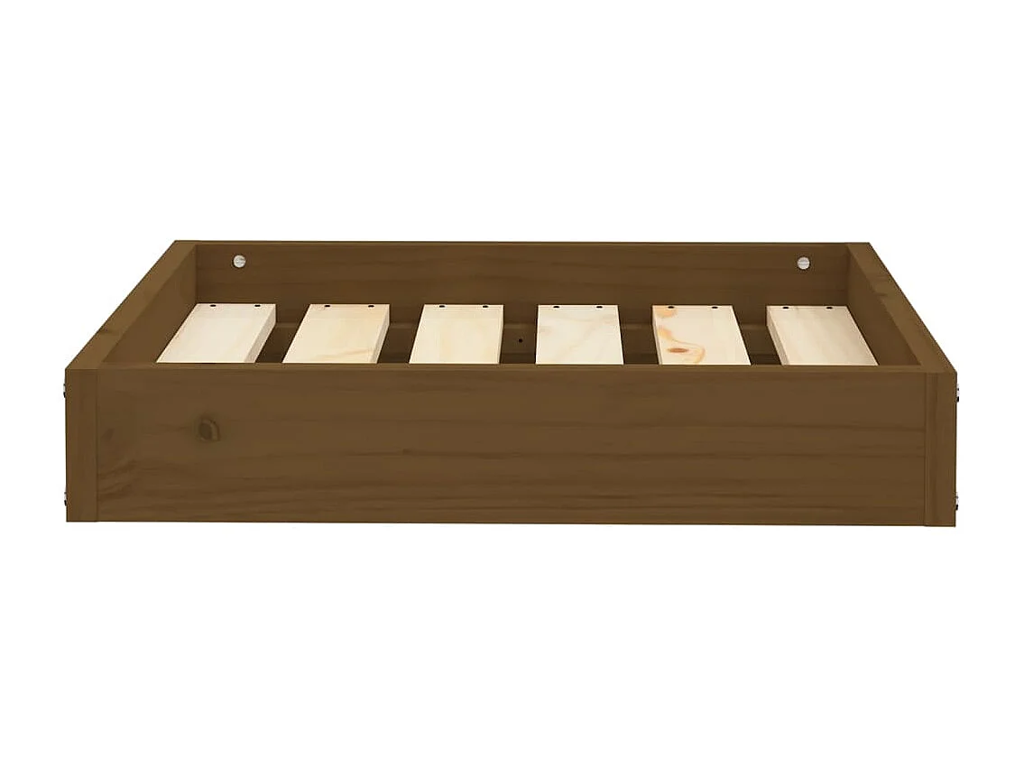 Karlee  Cama para perros madera maciza pino marrón miel 51,5x44x9 cm