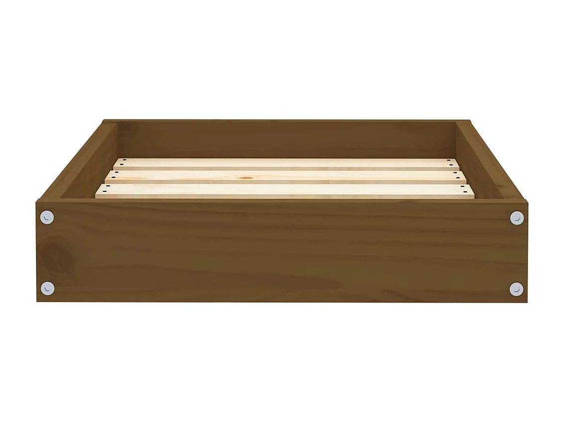 Karlee  Cama para perros madera maciza pino marrón miel 51,5x44x9 cm
