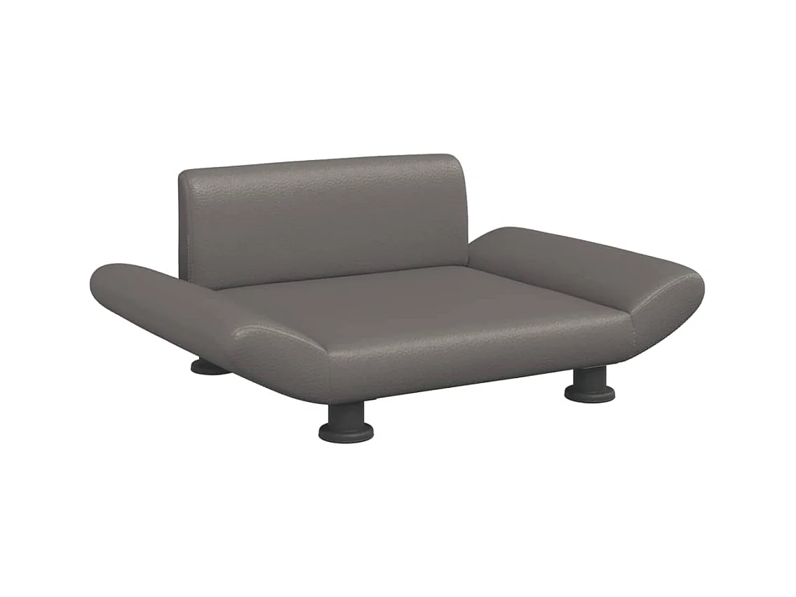 Sdr. Hygum  Cama para perros de cuero sintético gris 70x45x28 cm