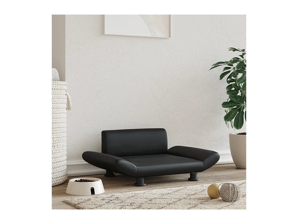 Sdr. Hygum  Lit pour cen noir 70x45x28 cm similicuir