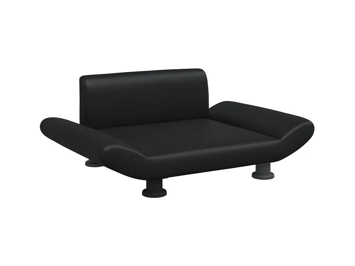 Sdr. Hygum  Cama para perros de cuero sintético negra 70x45x28 cm