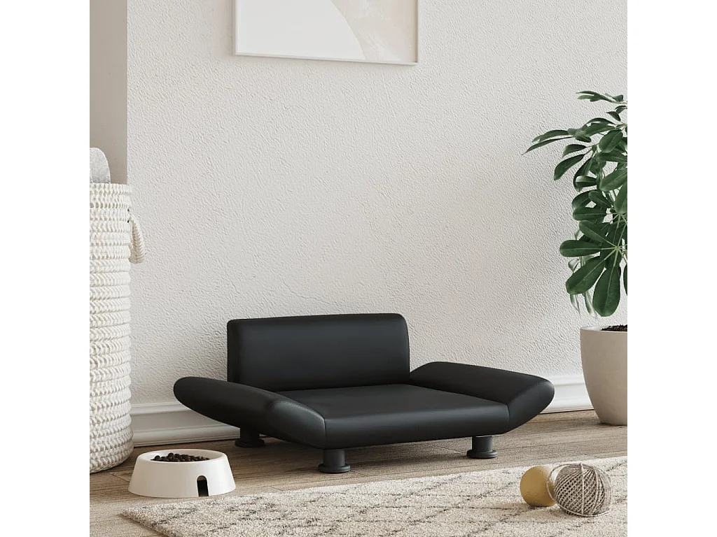 Sdr. Hygum  Lit pour cen noir 70x45x28 cm similicuir