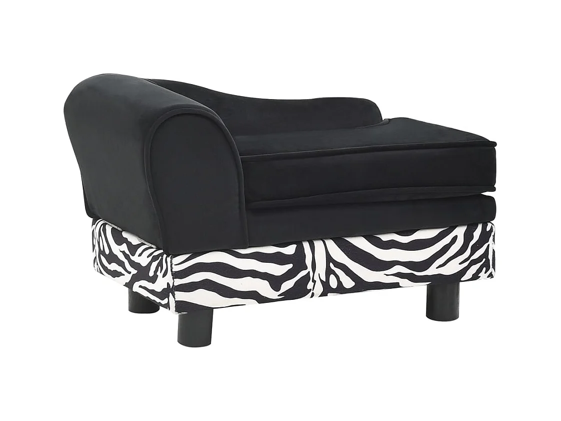 Garden Furniture -  Canapé pour cen Noir 57x34x36 cm Peluche