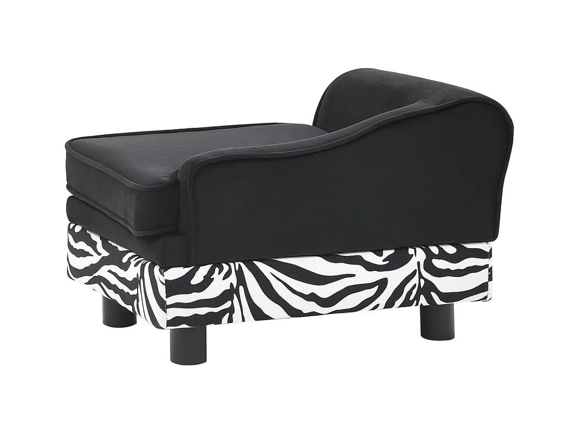 Garden Furniture -  Canapé pour cen Noir 57x34x36 cm Peluche