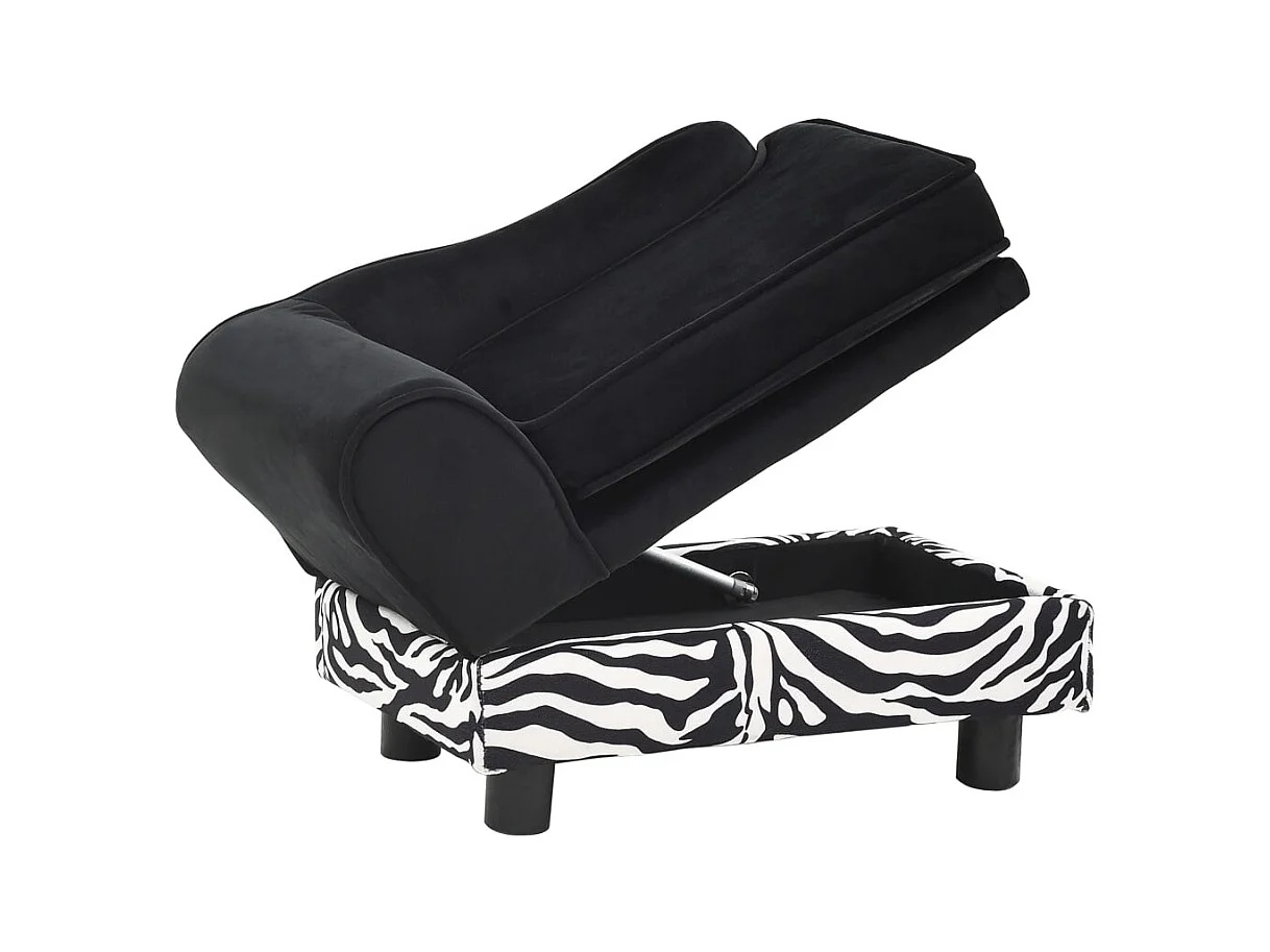 Garden Furniture -  Canapé pour cen Noir 57x34x36 cm Peluche