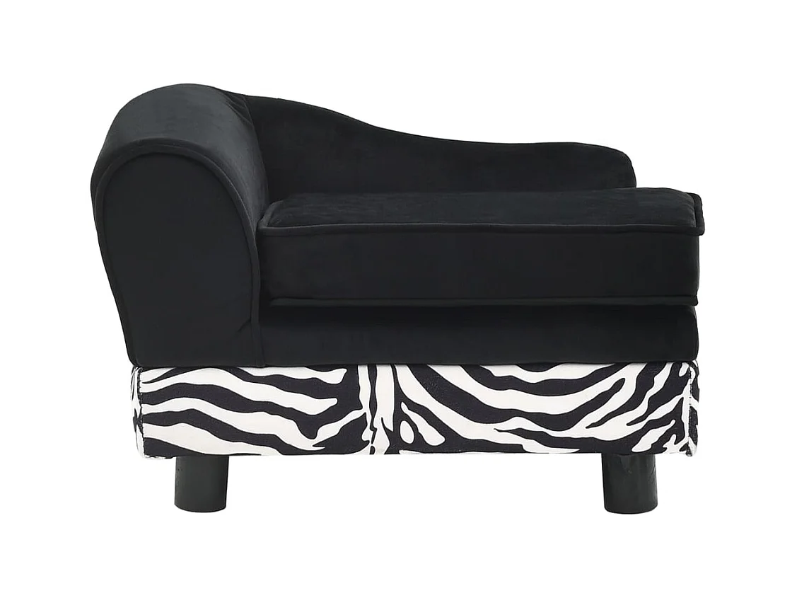 Garden Furniture -  Canapé pour cen Noir 57x34x36 cm Peluche