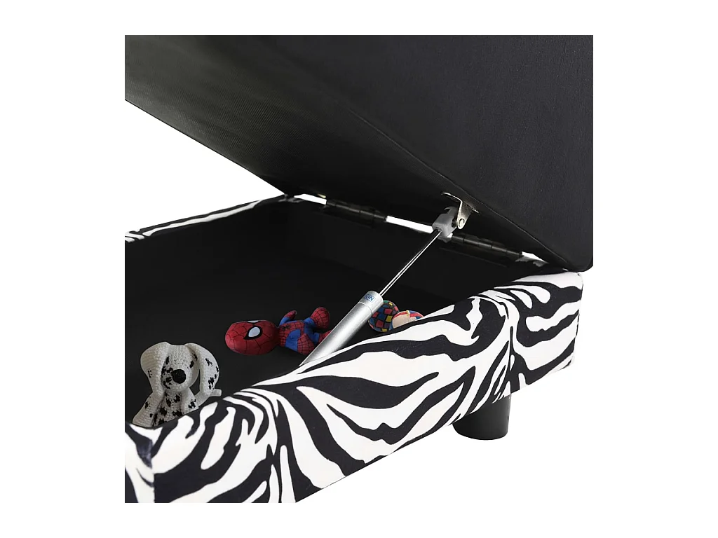 Garden Furniture -  Canapé pour cen Noir 57x34x36 cm Peluche