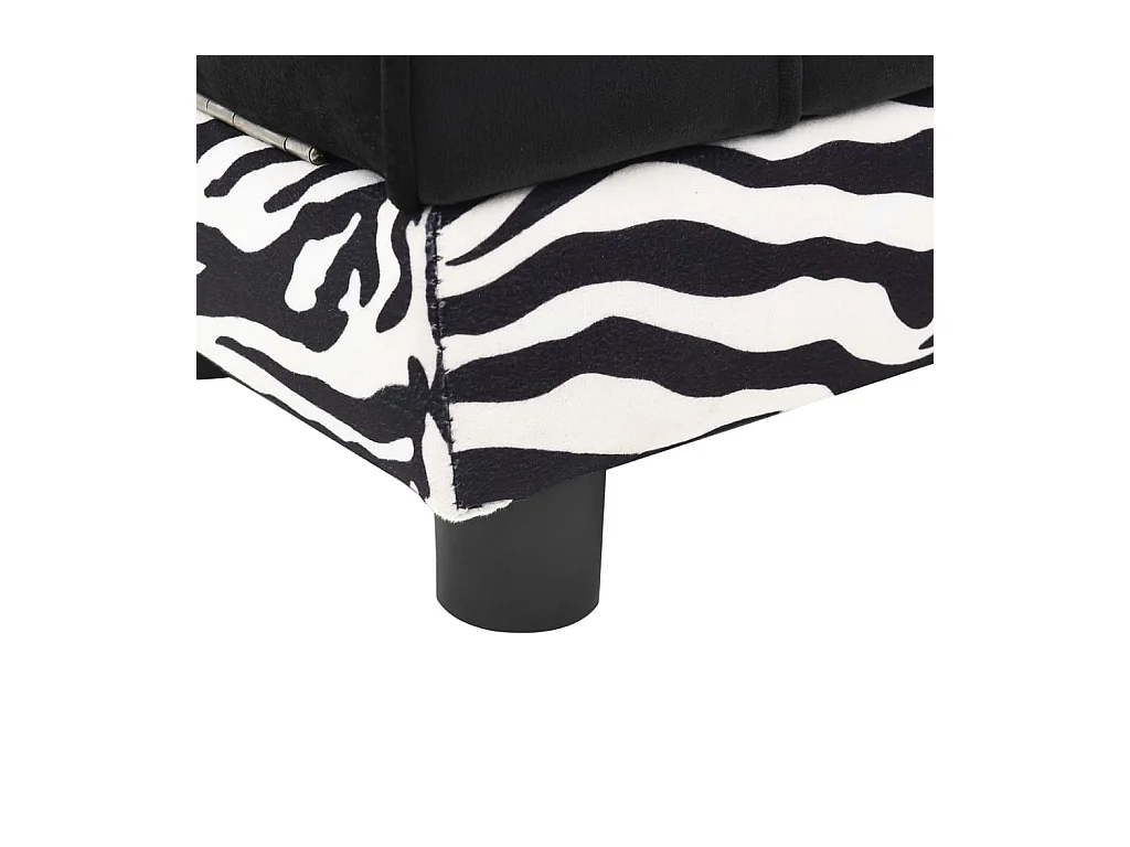 Garden Furniture -  Canapé pour cen Noir 57x34x36 cm Peluche