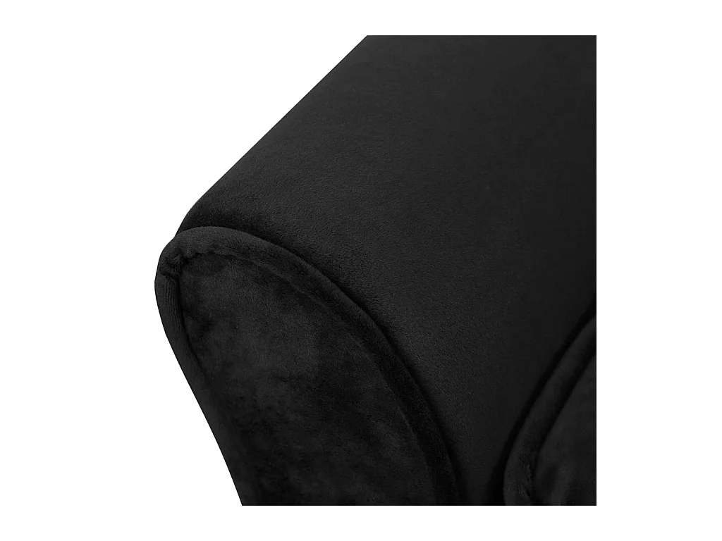 Garden Furniture -  Canapé pour cen Noir 57x34x36 cm Peluche