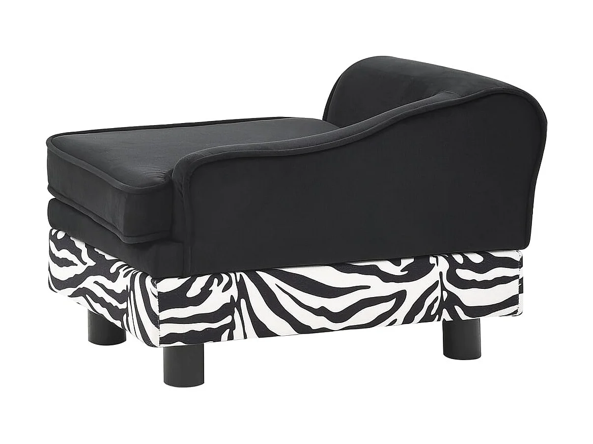 Garden Furniture -  Canapé pour cen Noir 57x34x36 cm Peluche