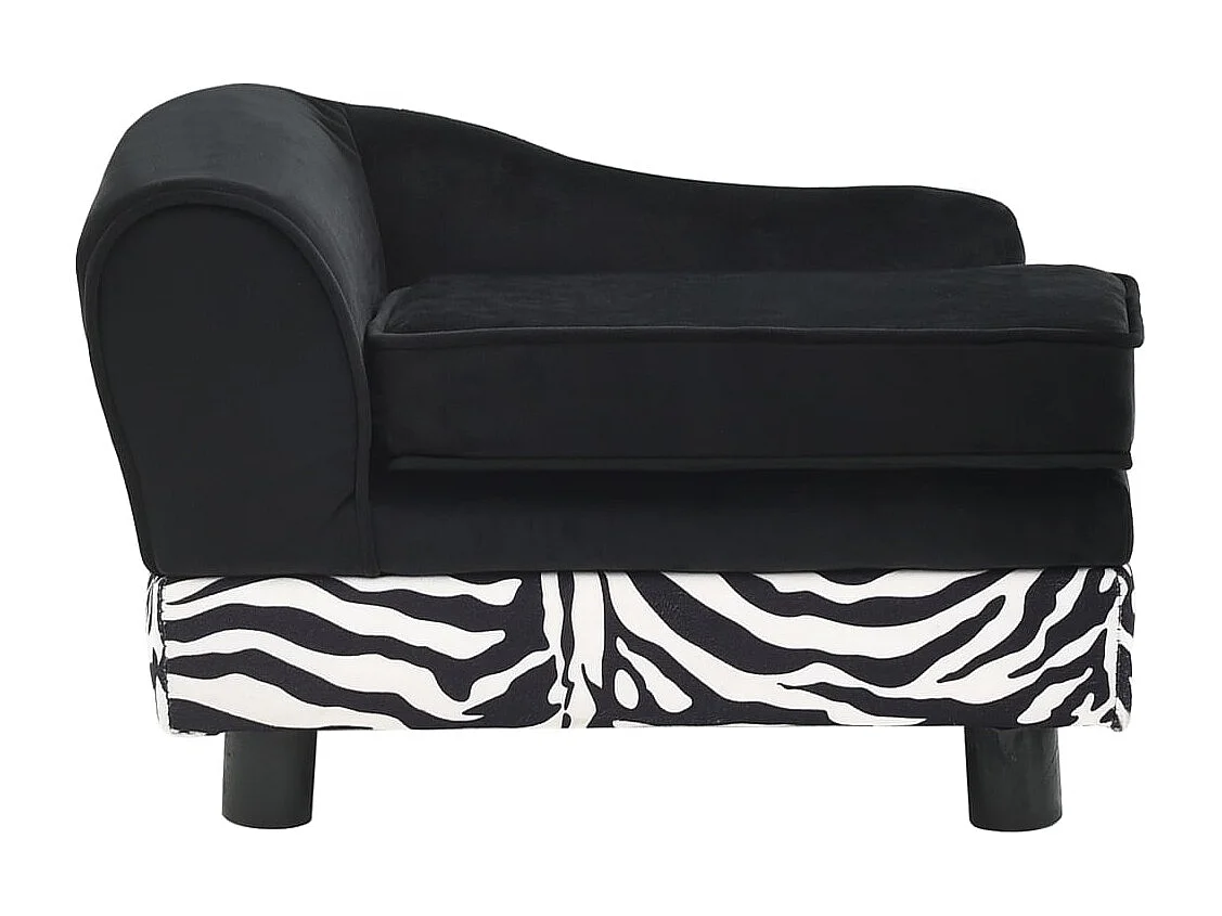 Garden Furniture -  Canapé pour cen Noir 57x34x36 cm Peluche