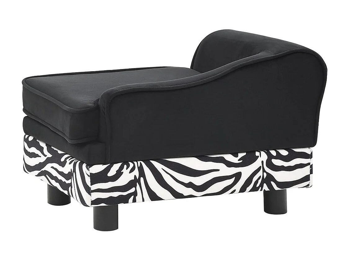 Garden Furniture -  Canapé pour cen Noir 57x34x36 cm Peluche