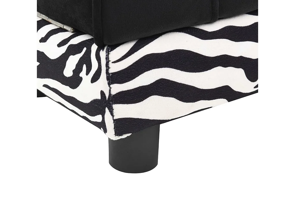 Garden Furniture -  Canapé pour cen Noir 57x34x36 cm Peluche