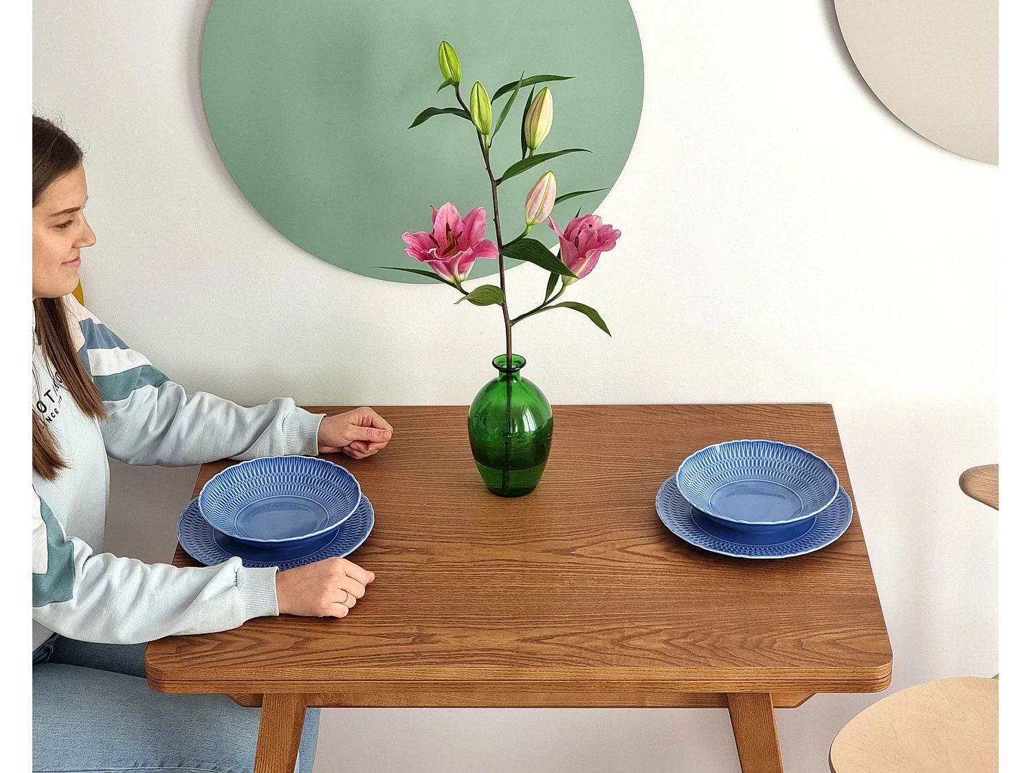 Table à manger extensible 90x65 Envelope Chêne