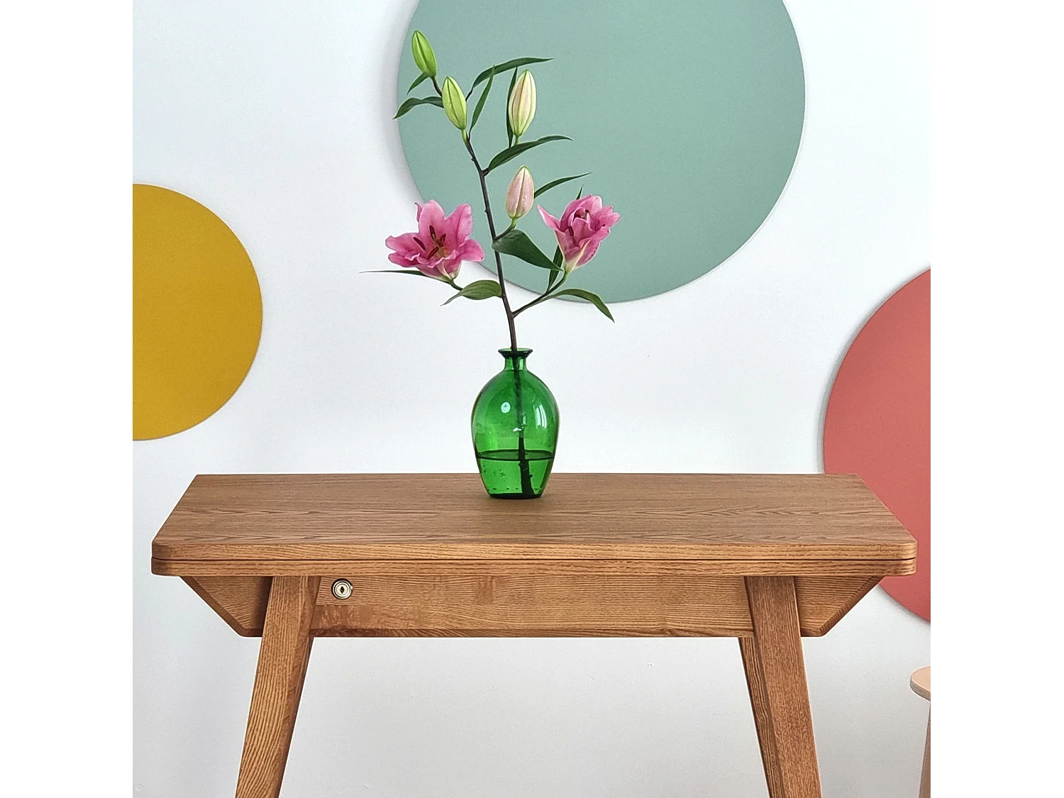 Table à manger extensible 90x65 Envelope Chêne