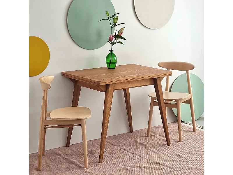 Table à manger extensible 90x65 Envelope Chêne