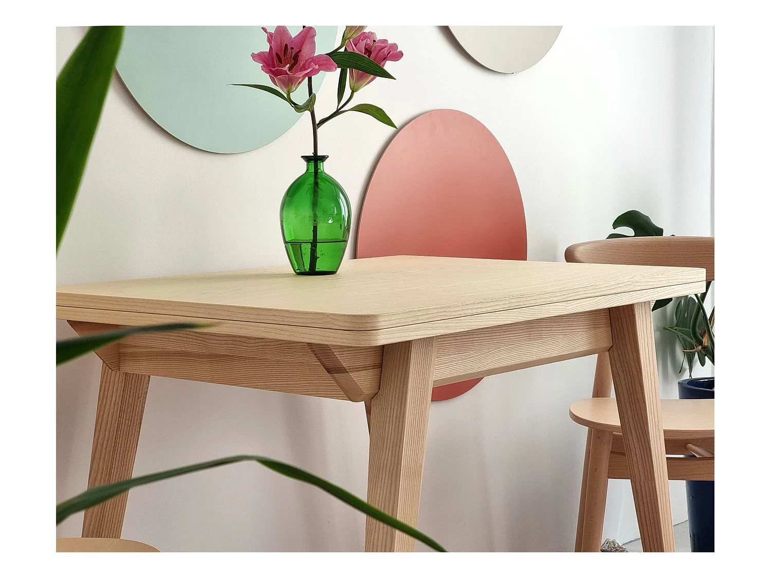 Table à manger extensible 90x65 Envelope Frêne