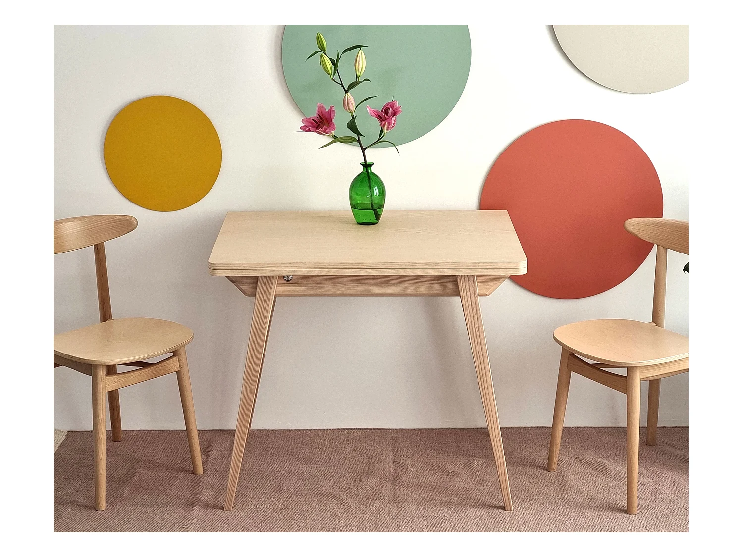 Table à manger extensible 90x65 Envelope Frêne