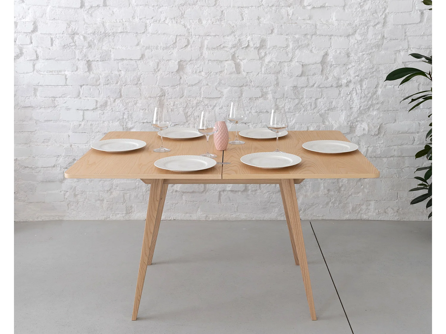 Ausziehbarer Esstisch 90x65 cm Envelope Esche