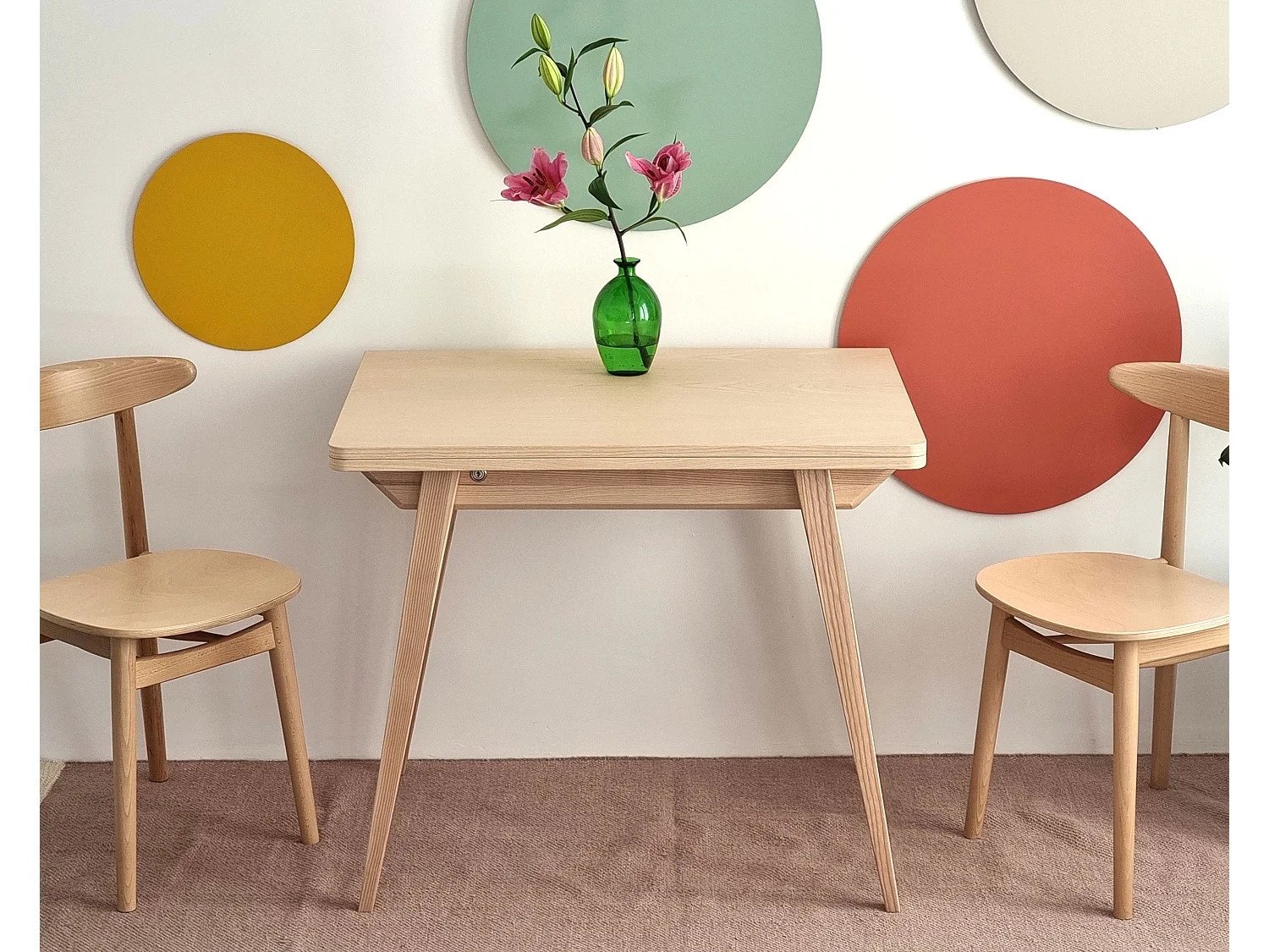 Ausziehbarer Esstisch 90x65 cm Envelope Esche