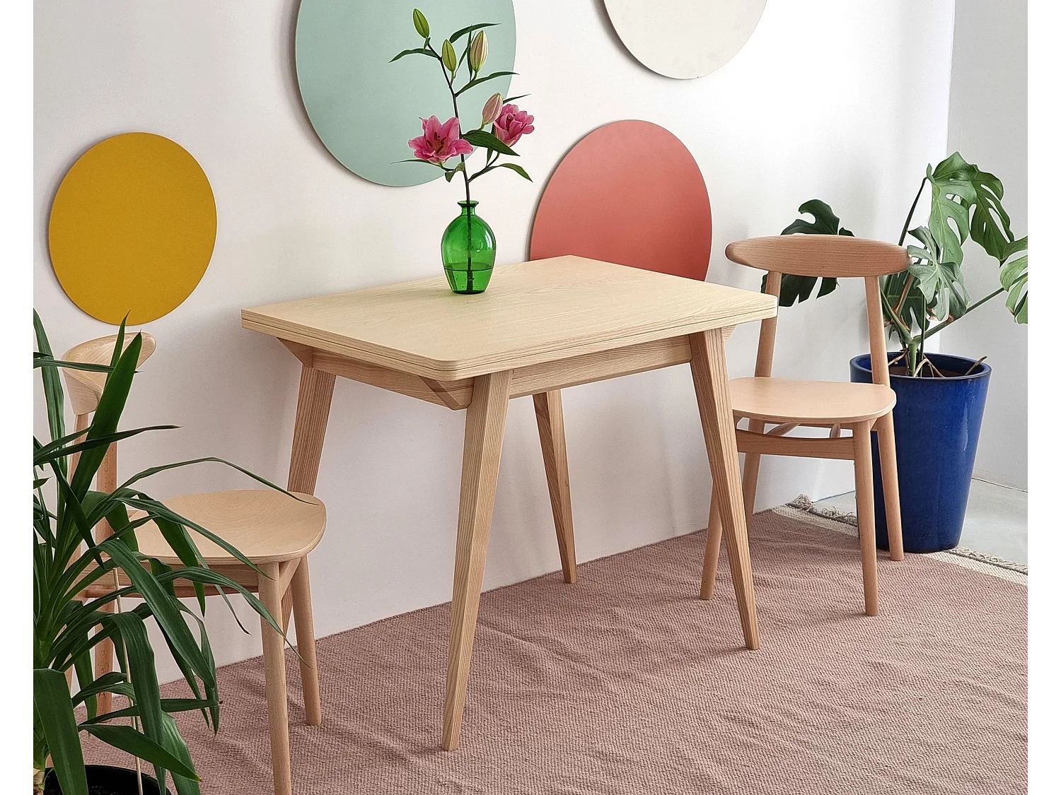 Ausziehbarer Esstisch 90x65 cm Envelope Esche