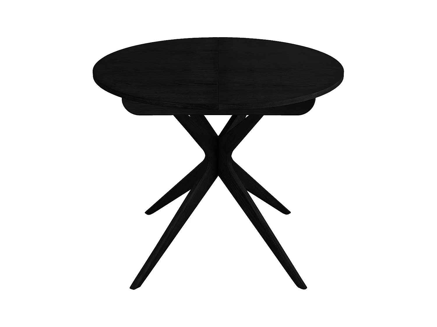 Table à manger ronde extensible 90cm Jubi Noir