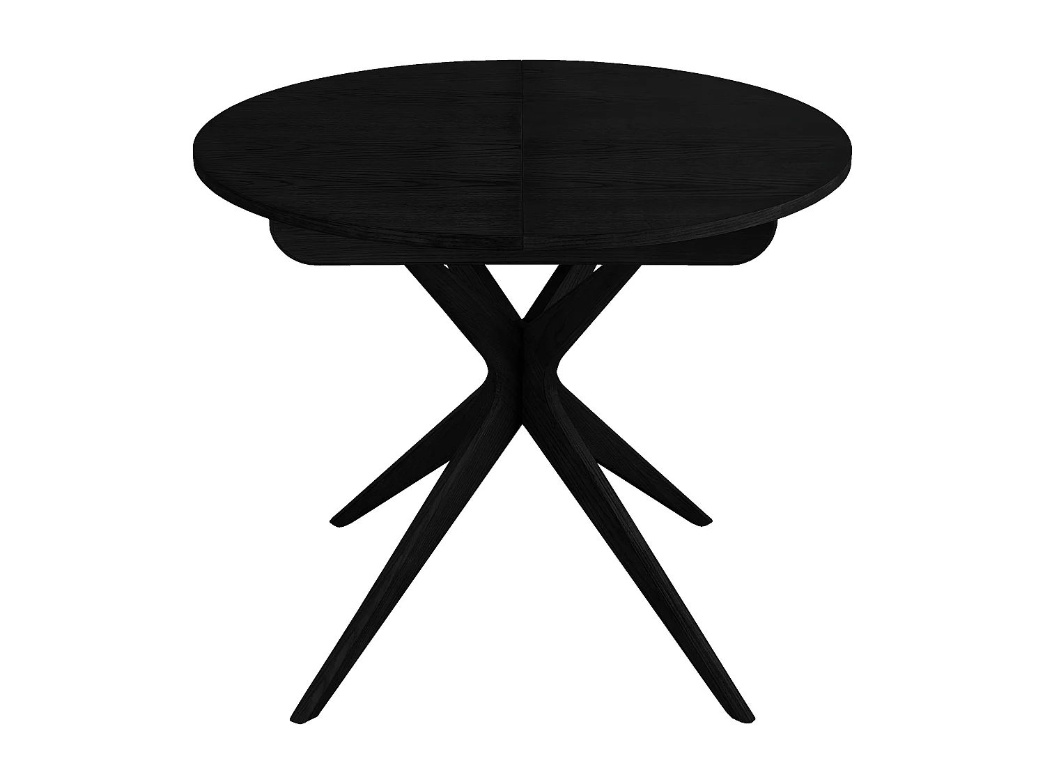 Table à manger ronde extensible 90cm Jubi Noir