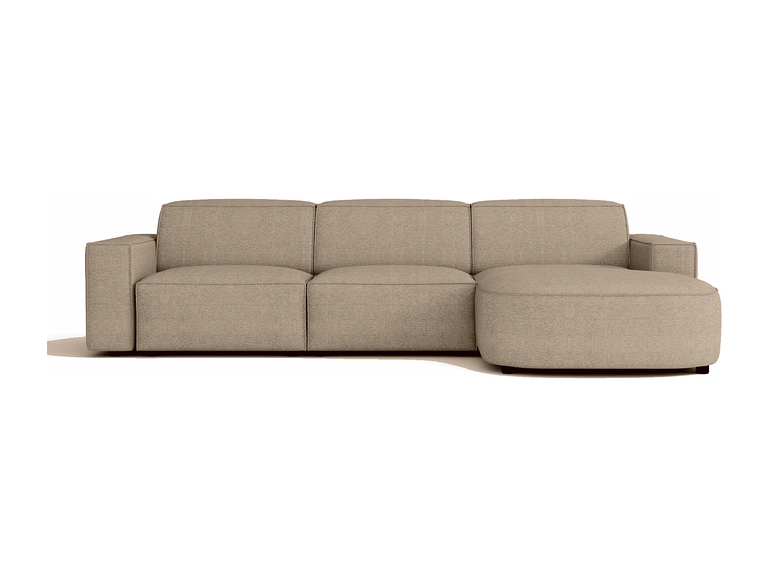 Canapé d’angle modulaire Cursal B droit – 282 × 166 cm, beige Raven 30, design moderne