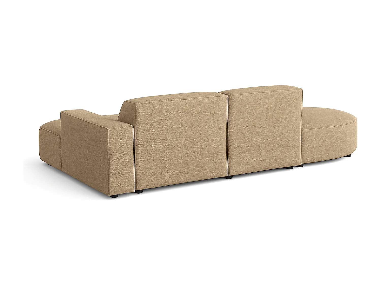 Canapé d’angle modulable  CURSAL G –  angle droit, 284×166×70 cm, marron clair Raven 34 méridiennes arrondies, autoportant