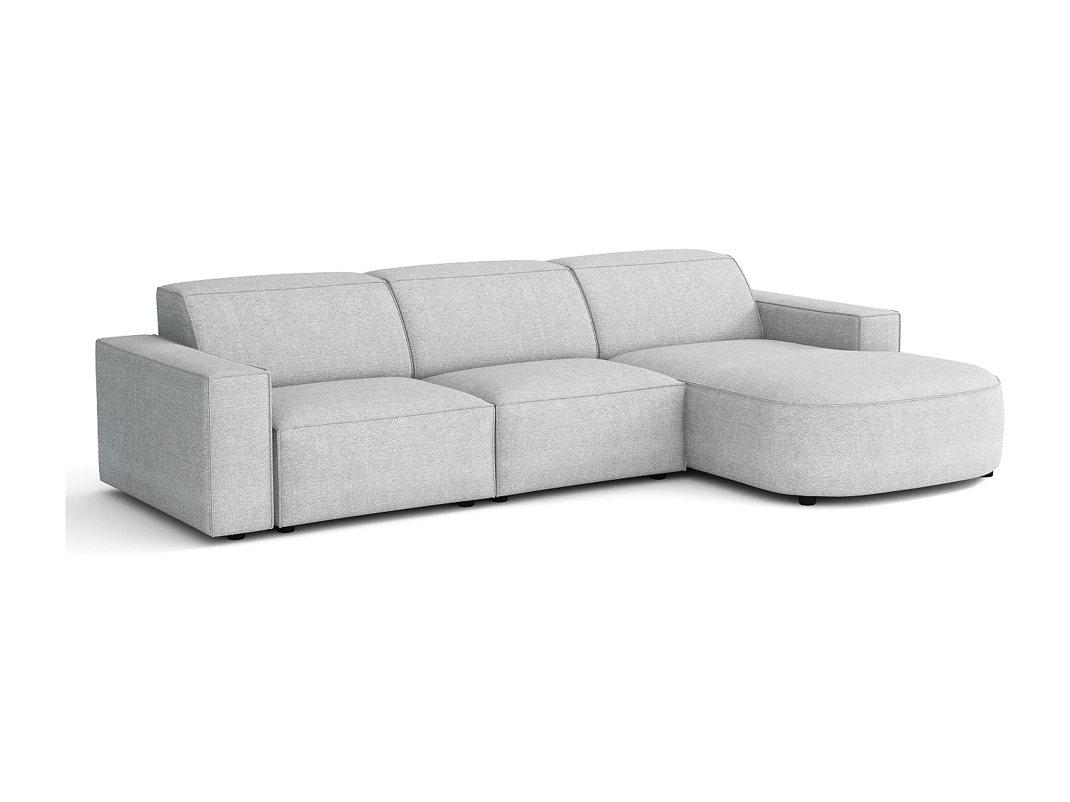 Canapé d’angle modulaire Cursal B gauche – 282 × 166 cm, gris clair Raven 6, design moderne