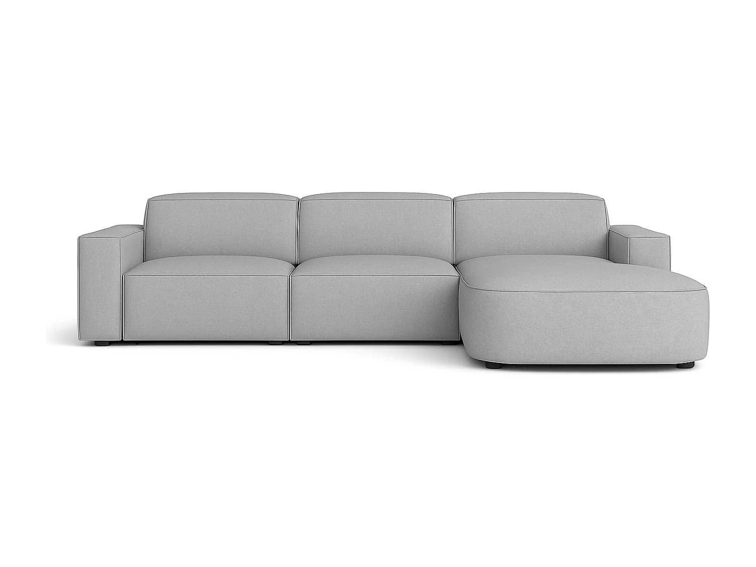 Canapé d’angle modulaire Cursal B droit – 282 × 166 cm, gris  Raven 7, design moderne