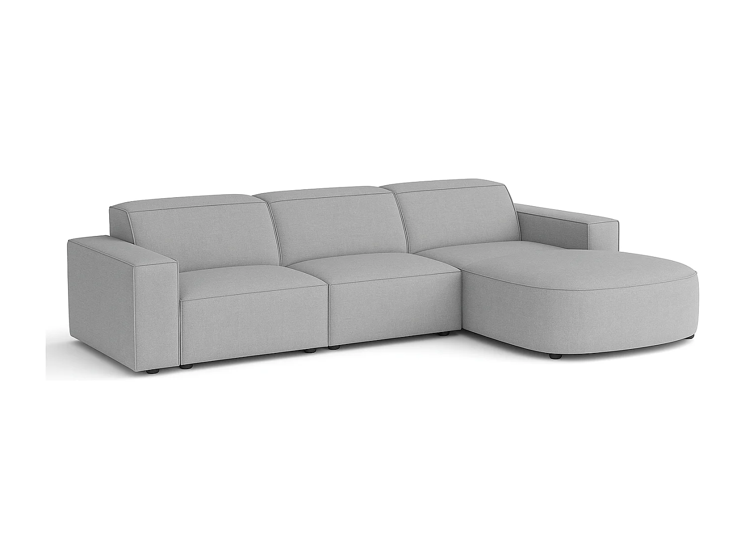 Canapé d’angle modulaire Cursal B droit – 282 × 166 cm, gris  Raven 7, design moderne