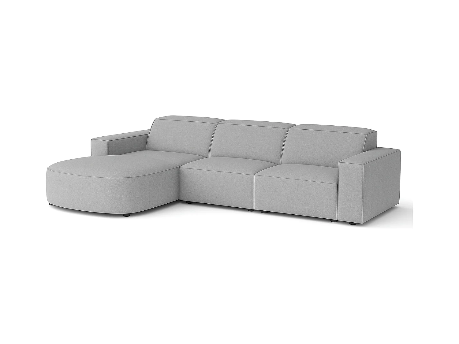 Canapé d’angle modulaire Cursal B gauche – 282 × 166 cm, gris  Raven 7, design moderne