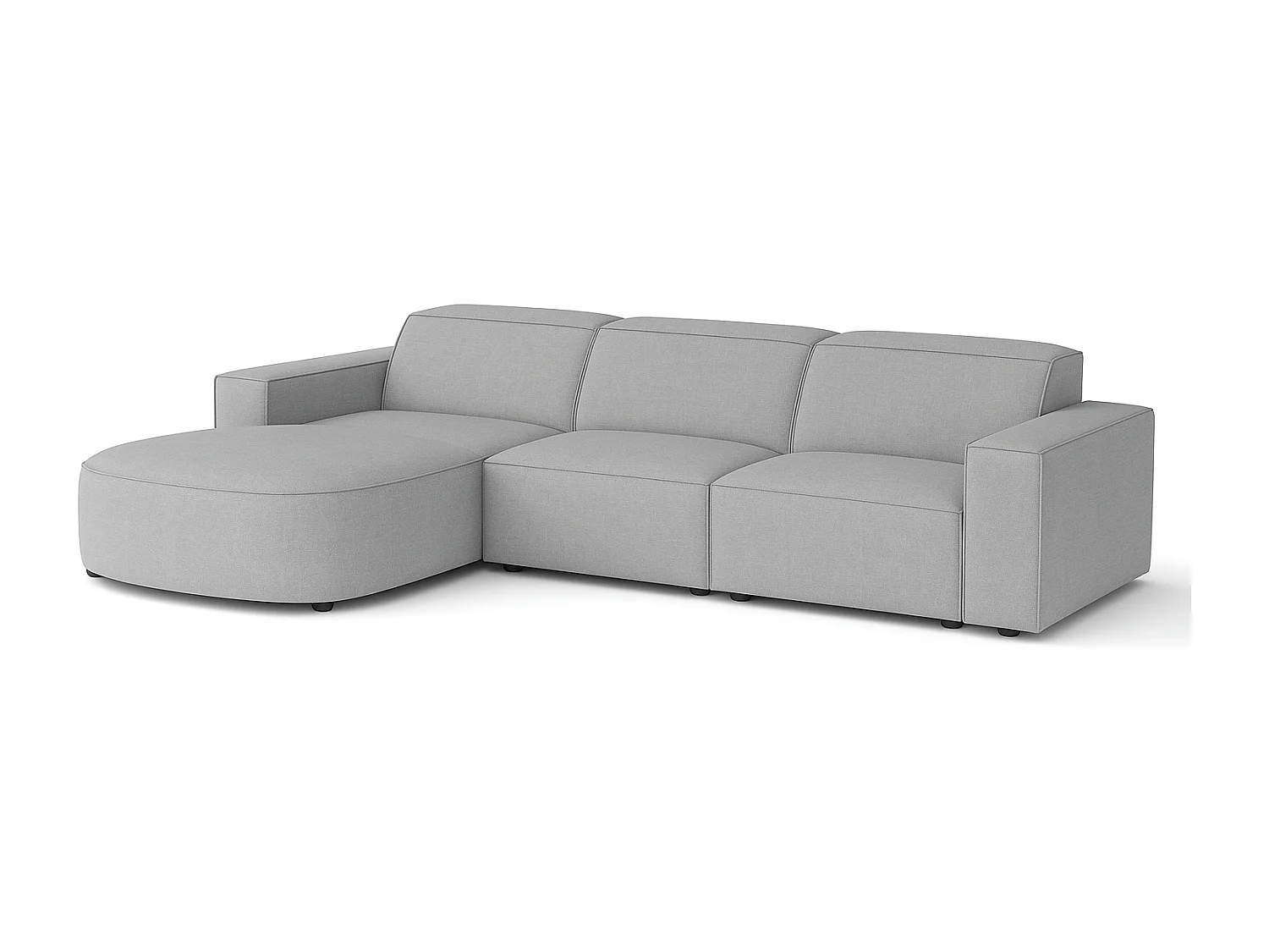 Canapé d’angle modulaire Cursal B gauche – 282 × 166 cm, gris  Raven 7, design moderne