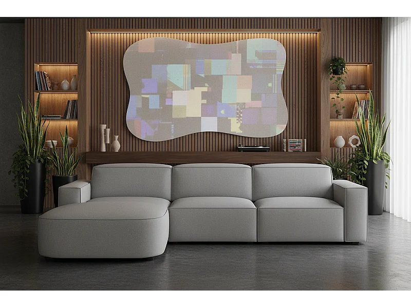 Canapé d’angle modulaire Cursal B gauche – 282 × 166 cm, gris  Raven 7, design moderne