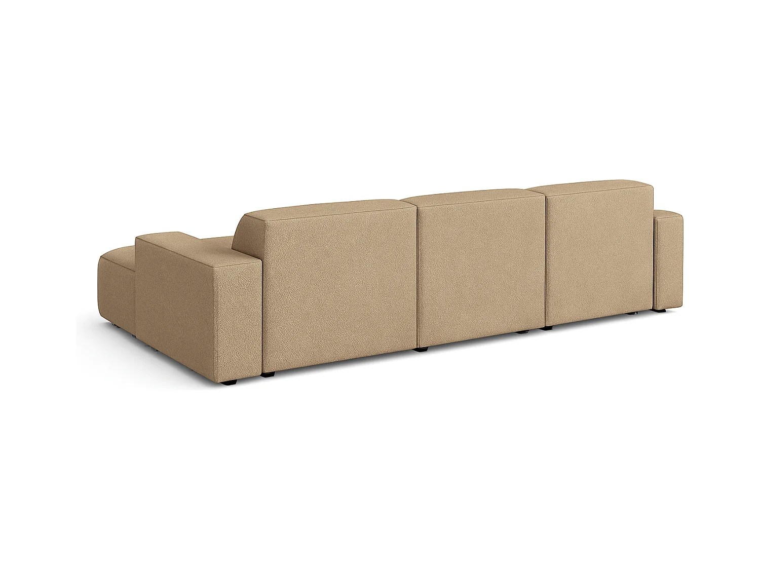 Canapé d’angle modulaire Cursal B droit – 282 × 166 cm, marron clair Raven 34, design moderne