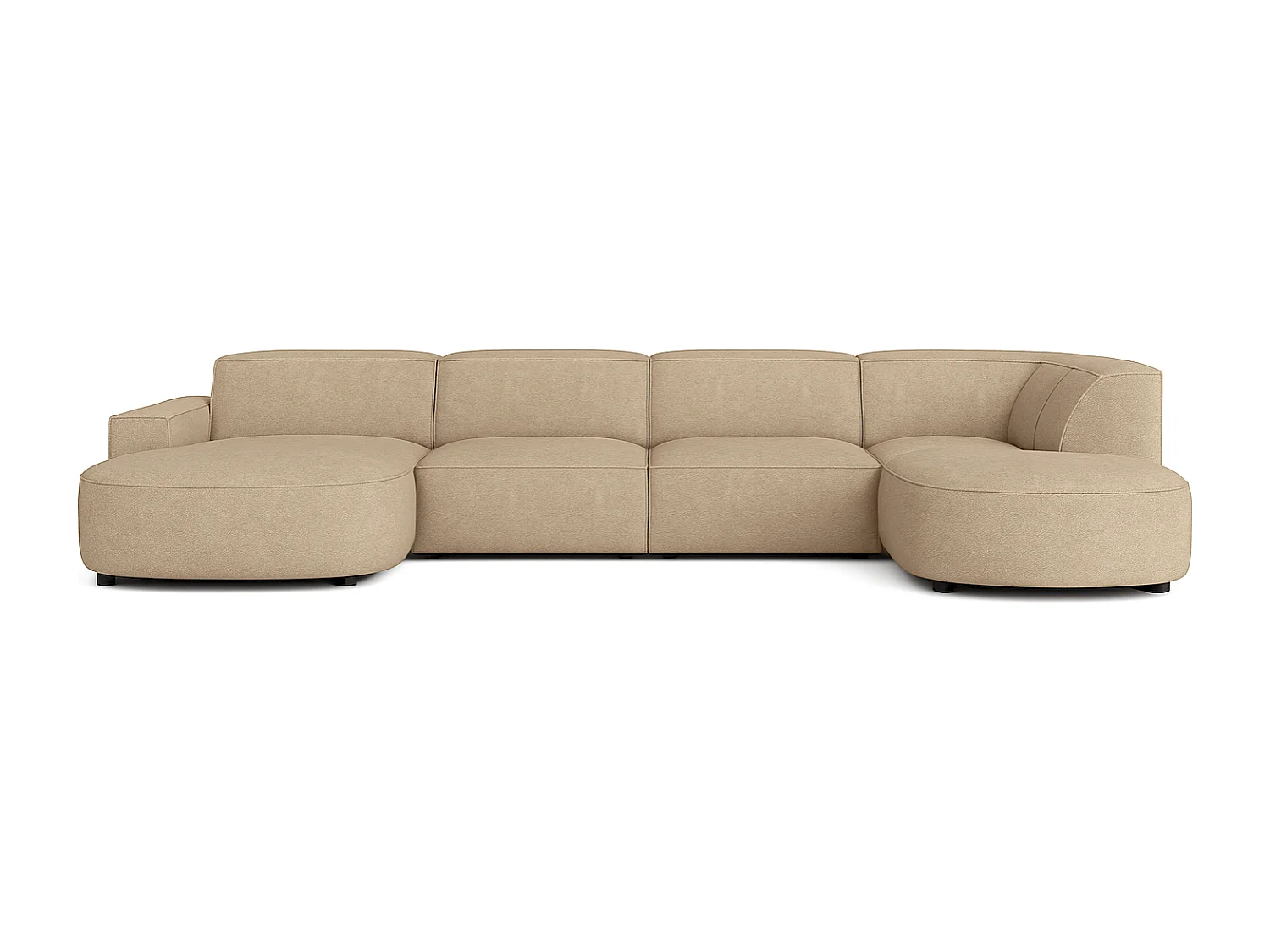 Canapé d’angle modulable CURSAL H – angle gauche, marron clair Raven 34 , 364×166/284×70 cm