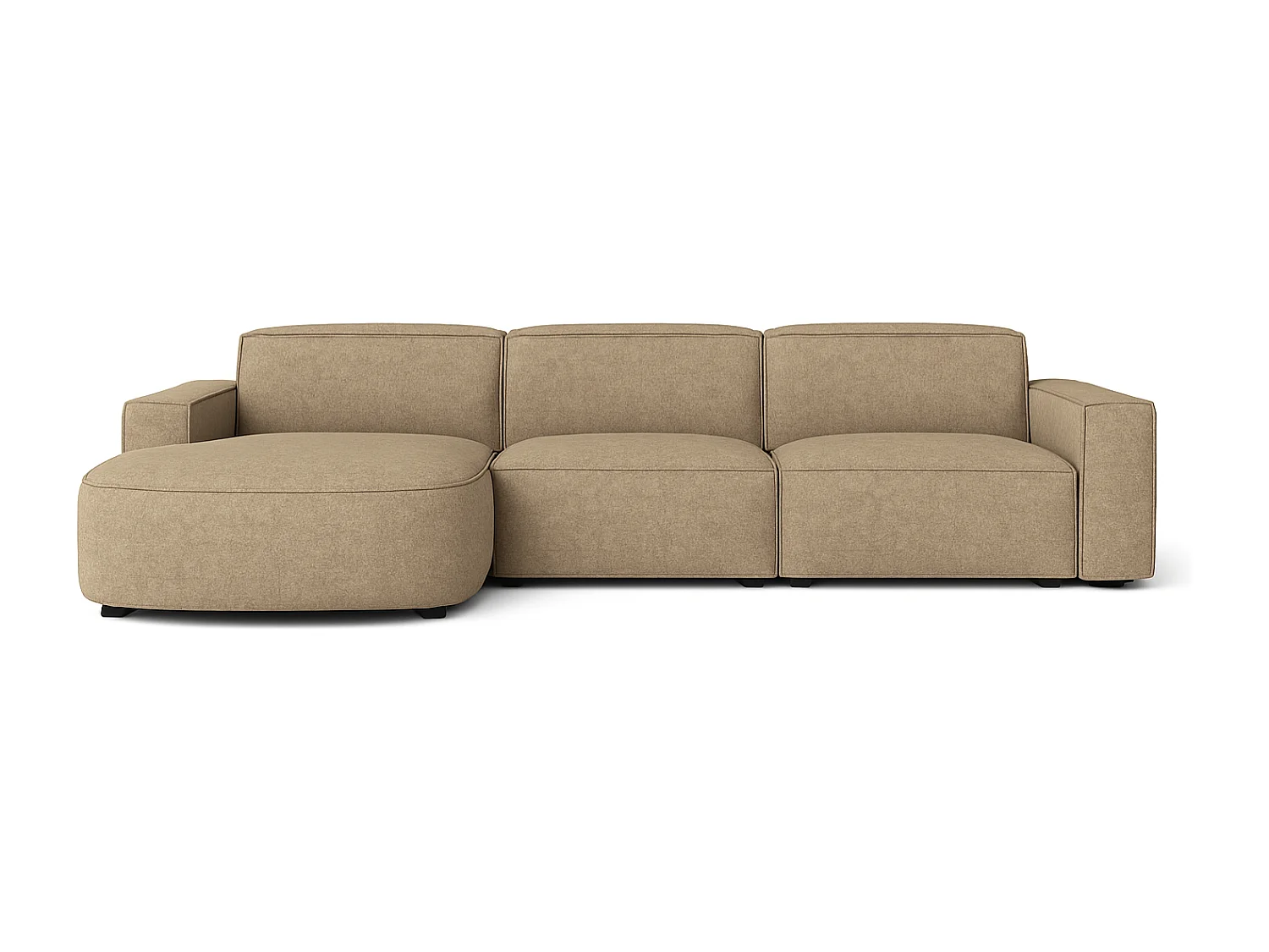 Canapé d’angle modulaire Cursal B gauche – 282 × 166 cm, marron clair Raven 34, design moderne