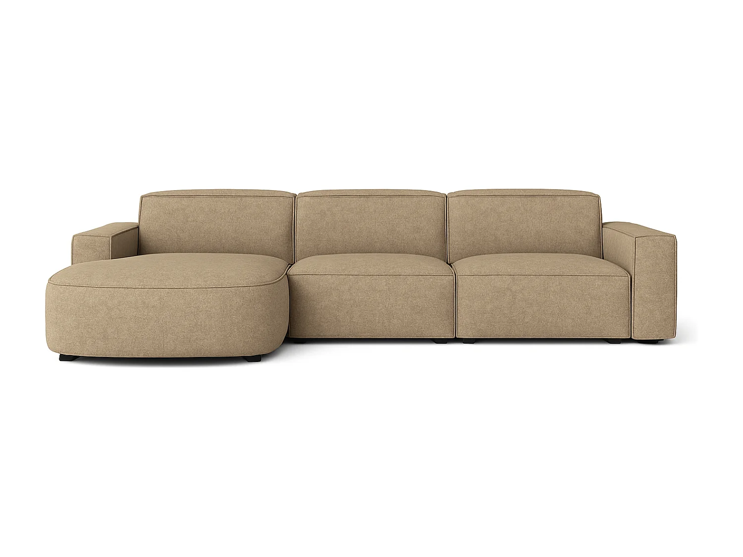 Canapé d’angle modulaire Cursal B gauche – 282 × 166 cm, marron clair Raven 34, design moderne