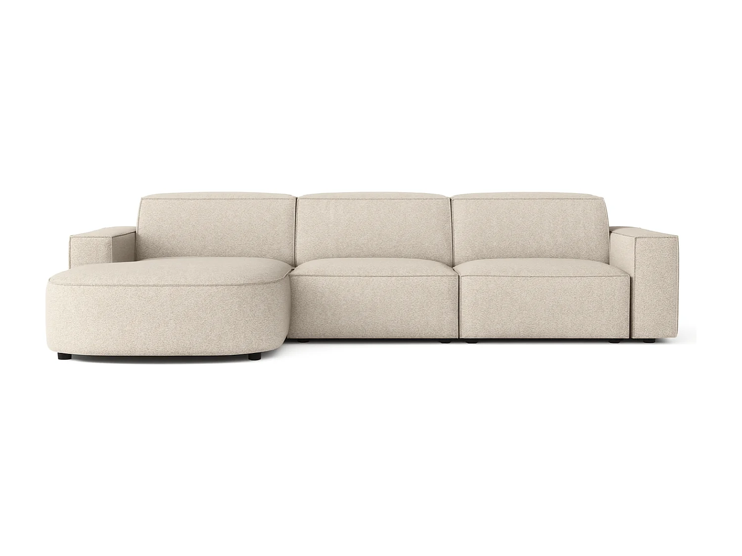 Canapé d’angle modulaire Cursal B gauche – 282 × 166 cm,crème  Raven 24, design moderne