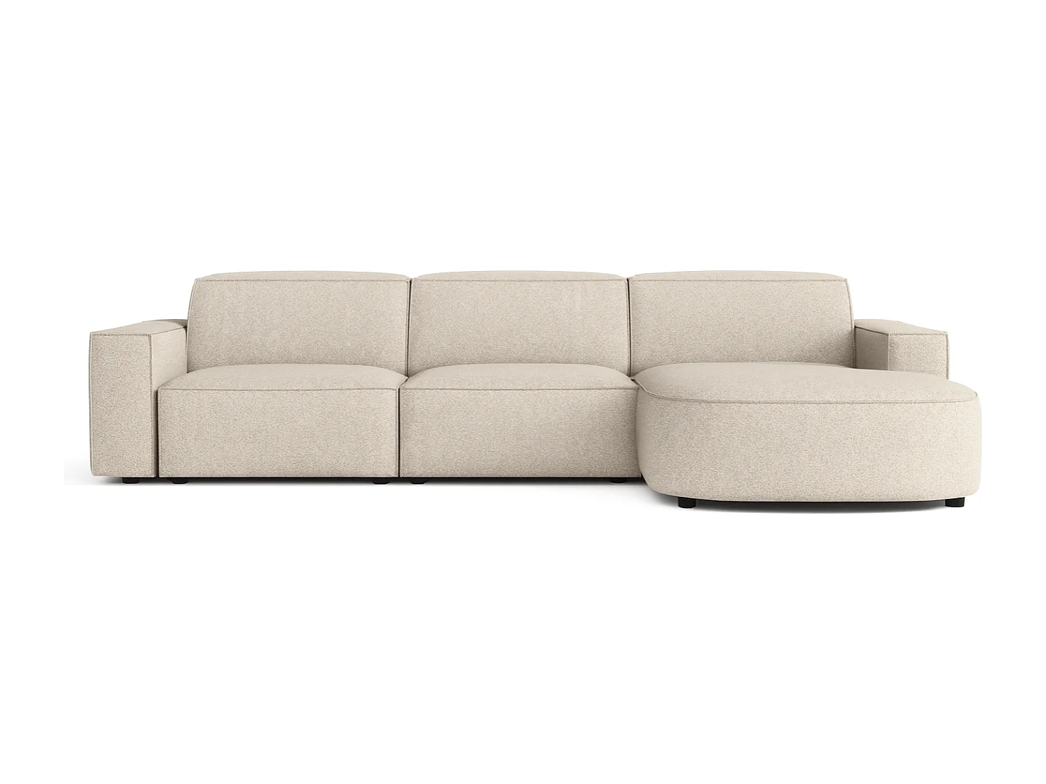 Canapé d’angle modulaire Cursal B droit – 282 × 166 cm,crème  Raven 24, design moderne