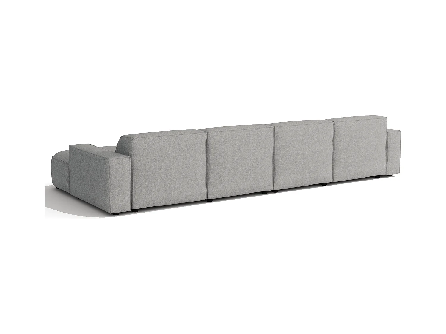 Canapé d’angle modulaire Cursal E – 364 x 166 cm,gris Raven 7 , design moderne
