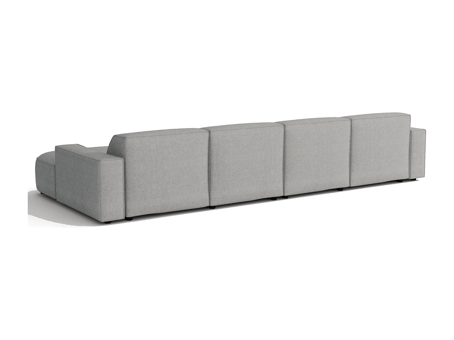 Canapé d’angle modulaire Cursal E – 364 x 166 cm,gris Raven 7 , design moderne